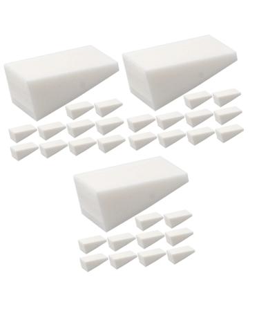 NOLITOY 60 Pcs Nail Sponge Nail Art Design Tools Cosmetic Wedges Sponges Manicure Supplies Beauty Sponges Manicure Tools Nail Dotting Pen Mini Tools Nail Tool Wedge Shape Nail Polish White 1 Count (Pack of 1) Whitex3pcs