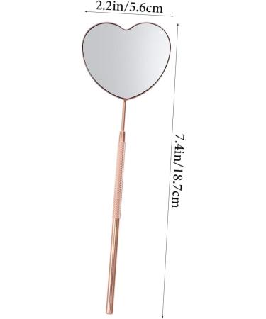 Eyelash Inspection Mirror - Heart Shape Eyelash Mirror for Extensions | Salon Makeup Magnifier (18.7x5.6x0.8cm) - Perfect for Lash Techs - Buy Online on SooperMarket.com