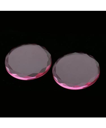 SGerste Adhesive Eyelash Extension Palette Holder - Crystal Glass 4.5cm Pink - 2 Pack for Professional Use - Buy Online on SooperMarket.com