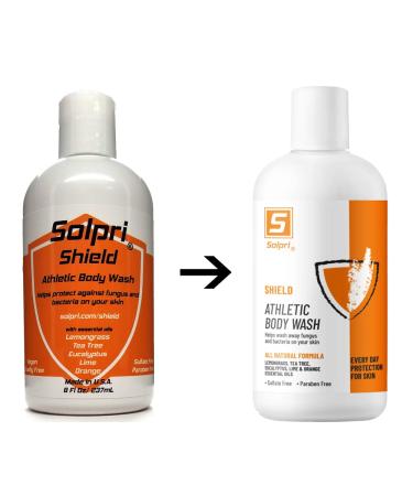 Solpri Shield Athlete's Body Wash with Lemongrass, Tea Tree, Eucalyptus Oils - 8 fl oz - Buy Online on SooperMarket.com