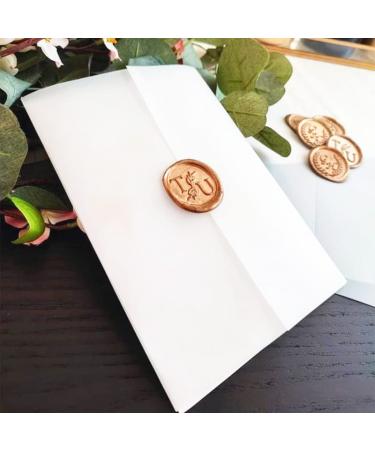 Vellum Jackets for 5x7 Invitations 105GSM Pre-Folded Vellum Paper 5x7 Jackets Vellum Wedding Invitations Wraps for Wedding Invitations Jacket 50 Pack