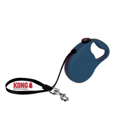 Cong roll-out dog leash in 5m length I for small dogs up to 20 kg i size s i high-quality roller linen in blue with break & lock system i light & compact guide line small blue