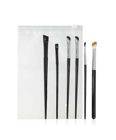 6 Eyeliner Brush Set With 1 Storage Bag Eyebrow Brush Concealer Brush Eyeliner Brush Silkworm Brush
