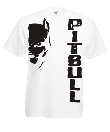 Generico t-Shirt Pitbull Fight Dog Kickboxing Boxing Gift Idea 12 Colors also for Children 8 Years White