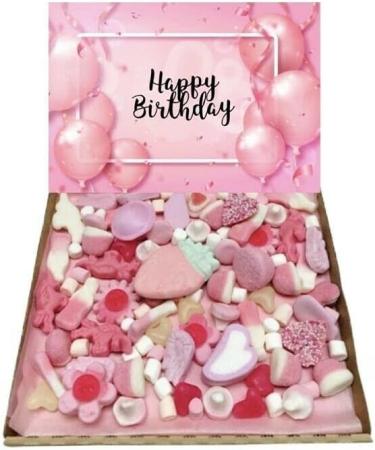 Happy Birthday Gift Pick n Mix 1kg Pink Sweets Selection Box Gummy Sweet Hamper Assortment of Pink present Great for 13th 16th 18th 21st 30th 40th 50th 60th - Buy Online on SooperMarket.com