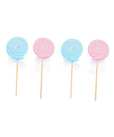 Warmhm 4 Pcs Lollipop Cosplay Party Supplies Fairy Accessories Wedding Favors Toy for Kids Princess Fairy Wand Girl Fairy Wand Cake Pop Ornament Wooden Toys Plush Toy Wool Felt Bouquet