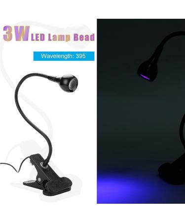 ASHATA UV Lamp 3W 5V 395nm with Gooseneck and Clamp - Multi USB Ultraviolet Light for Nail Curing, Phone Repair, Resin Curing & More - Buy Online on SooperMarket.com