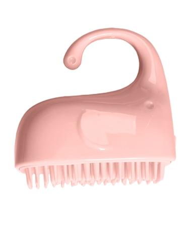 KOMBIUDA 1pc Pink Baby Bathing Massager Washer Infant Circulation Cleaning Scrubber Shampoo Portable Head Hair Toddlers Shower Dandruff Washing Handle Stress for Reduces Improves Hairbrush