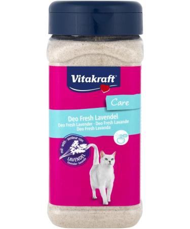 Vitakraft Deo Fresh Lavender freshness granules for cat litter trays delicate fragrance in aroma-sealed shaker (1x 720g)