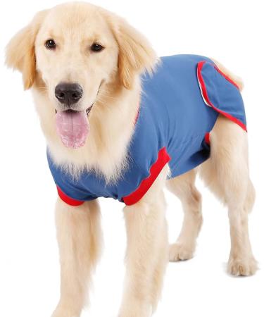 Emwel Dog Recovery Suit Recovery Shirt Abdominal Wound Protector for Large Dogs Puppy Medical Surgical Clothes blue L - Buy Online on SooperMarket.com