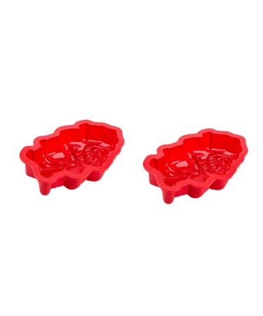MAGICLULU 2 Pcs Baking Mold Silicone Molds Homemade Cake Mold Xmas Cake Making Mold Large Cake Mold Food Grade 18.2X11.5X3CM As Shown