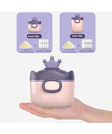 Fiacvrs Baby Milk Powder Dispenser with Spoon - Purple | Detachable & Large Capacity for Easy Feeding - Buy Online on SooperMarket.com