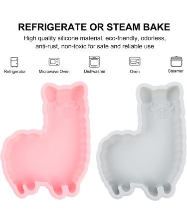 2pcs Silicone Mold DIY Mold Treat Silicone Ice Cube Trays Animal Cake Fudge Making Mold Dessert Silicone Loaf Alpaca Candy Mold De para Gelatinas Fondant Silica Gel Chiffon Cartoon 21.2X16.2X3CM Assorted Color 3 - Buy Online on SooperMarket.com