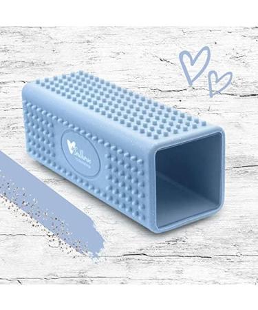 Soulhorse Pinky Silicone Brush - Ultimate Animal Hair Remover for Pets | Dog Cat Horse | Lint & Fluff Cleaner for Clothes Carpet Car Sofa (Light Blue Glitter) - Buy Online on SooperMarket.com