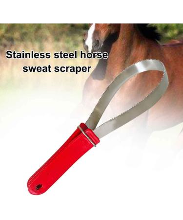 GeKLok Shedding Blade Horse Hair Brush Stainless Steel Dual Sided Blade Shedding Tool Riding Horse Sweat Scraper(Red) - Buy Online on SooperMarket.com