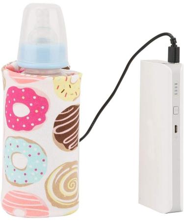 Portable USB Baby Bottle Warmer with Insulation Thermostat - Donut Pattern - Buy Online on SooperMarket.com