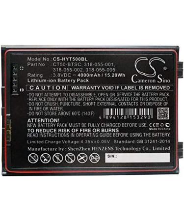 PRUVA Battery for Dolphin CT40 CT40XP CT50-BTSC - High Capacity 4000mAh Replacement (P/N: 318-055-001 318-055-002) - International Shipping Available - Buy Online on SooperMarket.com