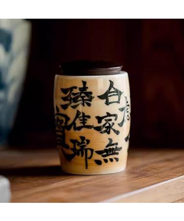 GUSMYPLG Tea Cans Retro Ceramic Tea Cans Sealed Cans Storage Cans Kung Fu Tea Sets Household Portable Tea Storage Cans Canisters Sets for the Kitchen - Buy Online on SooperMarket.com
