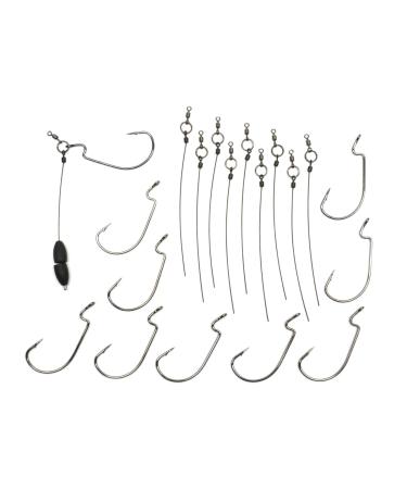 Harmony Fishing - Punch Shot Rig Kit (4/0 EWG Hooks) Interchangeable Hook Leadered Punchshot Rig  Tokyo Style Punch Shot Rig/Jig for Bass Fishing 10 Pack