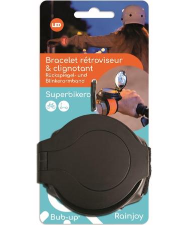 Bub-up Superbikero Bracelet for Bicycle & Scooter - Bright Integrated Mirror & Flexible Tape for Rear Mirrors & Turn Signals - Buy Online on SooperMarket.com