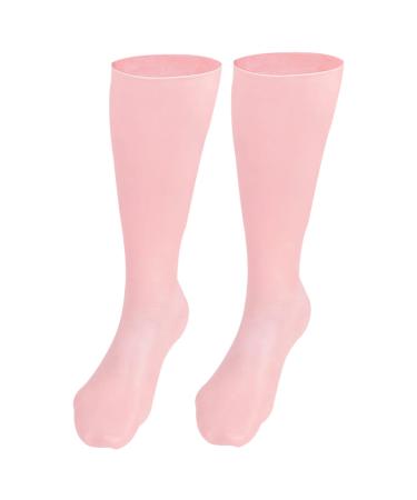 Moisturising Socks 1Pair Anti Slip Elastic Silicone Socks Comfortable Overnight Gel Socks Reusable Foot Moisturiser Socks for Repairing Dry Feet (Pink) Style2