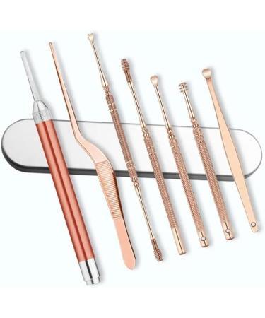 Portable Ear Cleaner Stainless Steel Ear Spoon Set Stainless Steel Ear Wax Remover Reusable Stainless Steel Ear Wax Remover Set Ear Wax Easily Removed Ideal for Personal and Home Use Gold - Buy Online on SooperMarket.com