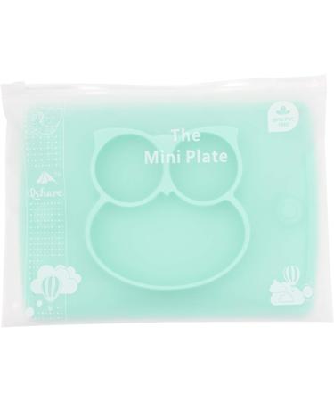 Silicone Divided Toddler Plate Set - Non Slip Suction Baby Dinner Plates with Spoon & Fork | BPA Free & FDA Approved - 5owl-cyan - Buy Online on SooperMarket.com