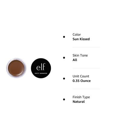 e.l.f. Putty Bronzer - Creamy & Highly Pigmented Formula with Argan Oil & Vitamin E for Long-Lasting Sun-Kissed Glow | 0.35 Oz - Buy Online on SooperMarket.com