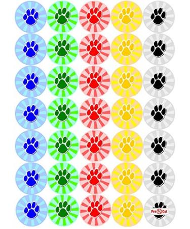 35 x Pre Cut Dog Paw Cake Cupcake Toppers/Decorations Edible Wafer Paper