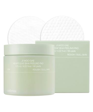 celimax Ji.Woo.Gae Heartleaf BHA Peeling Pad  Smooth but Effective Facial Exfoliating Toner Pad  60pads