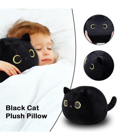 DNFASCHI Black Cat Plush Pillow Toy - Soft Stuffed Animal Cat Plushie for Kids - 20cm Cute Black Cat Stuffed Doll - Birthday for Boys Girls (Black-20cm) (HMHM20CM) - Buy Online on SooperMarket.com