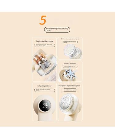 Professional Rechargeable Fabric Shaver with Digital Display Enhanced 6-Leaf Blades for Lint Removal Clothes Furniture-A Durable - Buy Online on SooperMarket.com