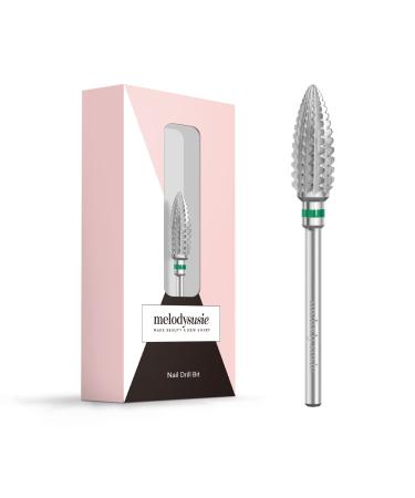 MelodySusie Professional Tornado Nail Drill Bits, 3/32'' Carbide Tungsten Multi-function Bits, Suitable for Manicure Pedicure Cuticle Gel Polishing, Salon Bits, Silver, Series Bit-X, Coarse Coarse-C Oval Tornado Bit