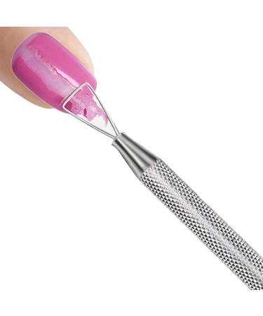 Stainless Steel Cuticle Pusher & Cutter Set - Nail Polish Remover, Gel Polish Peeler & Scraper - Manicure/Pedicure Tool Kit for Fingernail/Toenail Care - Buy Online on SooperMarket.com