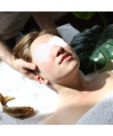 400 Sheets Disposable Non-Woven Eye Mask Paper Cotton Covers for Skincare Spa - White - 7.48 x 2.48 Inch - Buy Online on SooperMarket.com