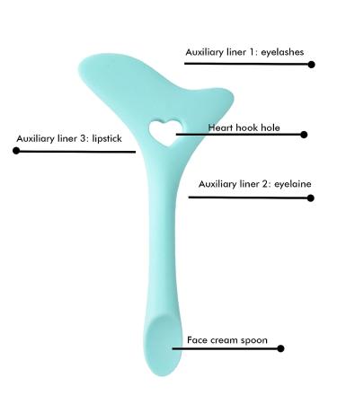 DogieLyn Reusable Silicone Eyeliner Stencil Cat Shape | Eyebrow Pencil & Eyeshadow Applicator Guide Template | Blue Lazy Makeup Tool - Buy Online on SooperMarket.com