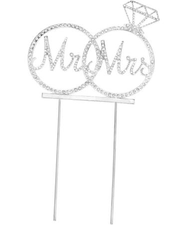 Warmhm 3pcs Cupcake Topper Cake Pick Wedding Cake Toppers Mr Mrs Shape Deisgn Picks Cupcakes Food Decoration Supplies Hair Accessories Bride Gorgeous Silverx3pcs mediumx3pcs - Buy Online on SooperMarket.com