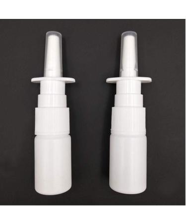 Pinicecore 10ml White Empty Plastic Nasal Spray Bottles - 2 Pack Refillable Pump Spray for Salt Water Wash - Buy Online on SooperMarket.com