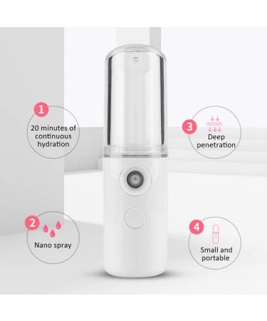 Nano Sprayer - Nano Mister Spray 25ml Nano Moisturizing Mist Sprayer for Face Skin (2 Colors) (Color : White) - Buy Online on SooperMarket.com