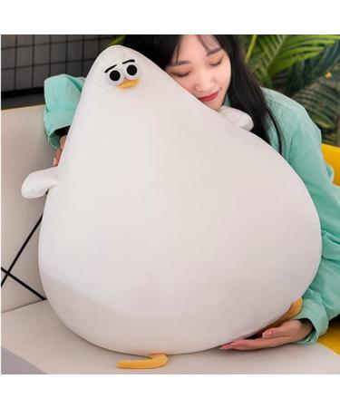 OUKEYI Funny Plush Seagull Pillow Simulation Cute Fat Chicken Doll Toys Soft Stuffed CushionsChicken Plush Pillow Floor Mat Kawaii Festival Gifts (40cm)