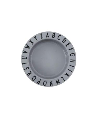 Design Letters Eat & Learn Tritan Kids Deep Plate | Unbreakable Toddler Plates for Baby and Kids | Suction Plate for Breakfast Dinner | BPA BPS-Free Dishwasher & Microwave Safe | Grey DEEP PLATE Grey - Deep Plate