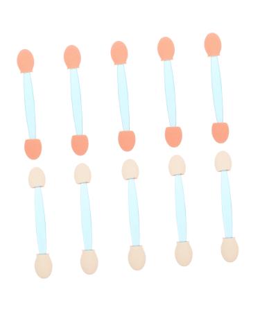 Mikinona 100pcs Double Ended Eyeshadow Brush Eyeshadow Stick Makeup Disposable Applicators Dual-side Smudger 6.5x1.3cm Blue