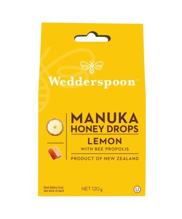 Wedderspoon Natural Manuka Honey Drops Lemon (20 Drops per Box)