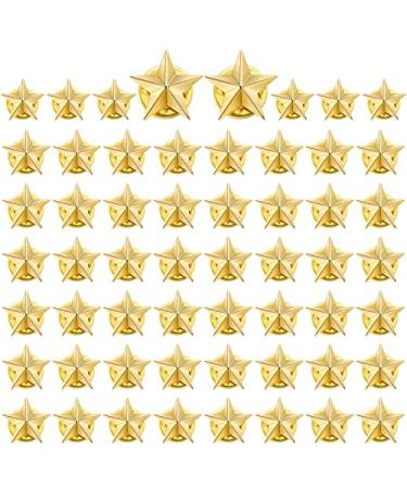 60 Pieces Star Badge Lapel Pin Veterans Day Star Pins for Backpacks Star Badge Pins Military Award Pins Labor Day 4th of July Memorial Day Stars Brooches Gold
