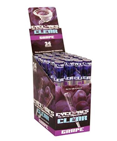 1 Box Cyclones Clear "Grape" Cones Transparent Pre-Rolled