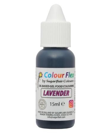 Colour Flex Lavender Oil Based Food Colouring Gel For Colouring High Fat Foods Buttercream Chocolate Sugarpaste Fondant Icing Batter & More - 15ml