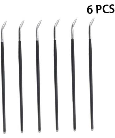 PLAFOPE 6pcs Long Handle Eyeliner Brush Liner Brush for Eyes Angled Bent Eyeliner Brush Eye Makeup Brush - Buy Online on SooperMarket.com