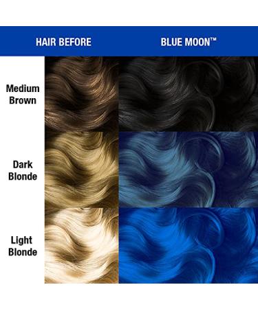 MANIC PANIC Blue Moon Hair Dye - Bright Neon Cool True Blue Color - Vegan, PPD & Ammonia Free (4oz) - Buy Online on SooperMarket.com