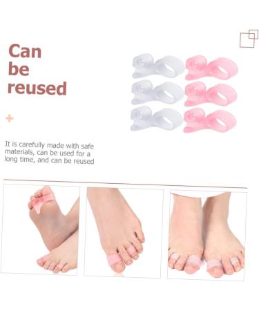 FOMIYES Double Hole Toe Splitter Hammer Straightener & Pedicure Tools - 12pcs | Bunion Orthopedic Toe Separator & Foot Valgus Protector - 5.6x2cm - Buy Online on SooperMarket.com