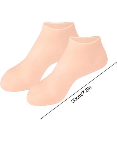 Silicone Moisturizing Socks for Cracked Feet | Slip-Resistant Elastic Foot Care | 2 Pairs Winter Spa Gel Socks for Women - Buy Online on SooperMarket.com